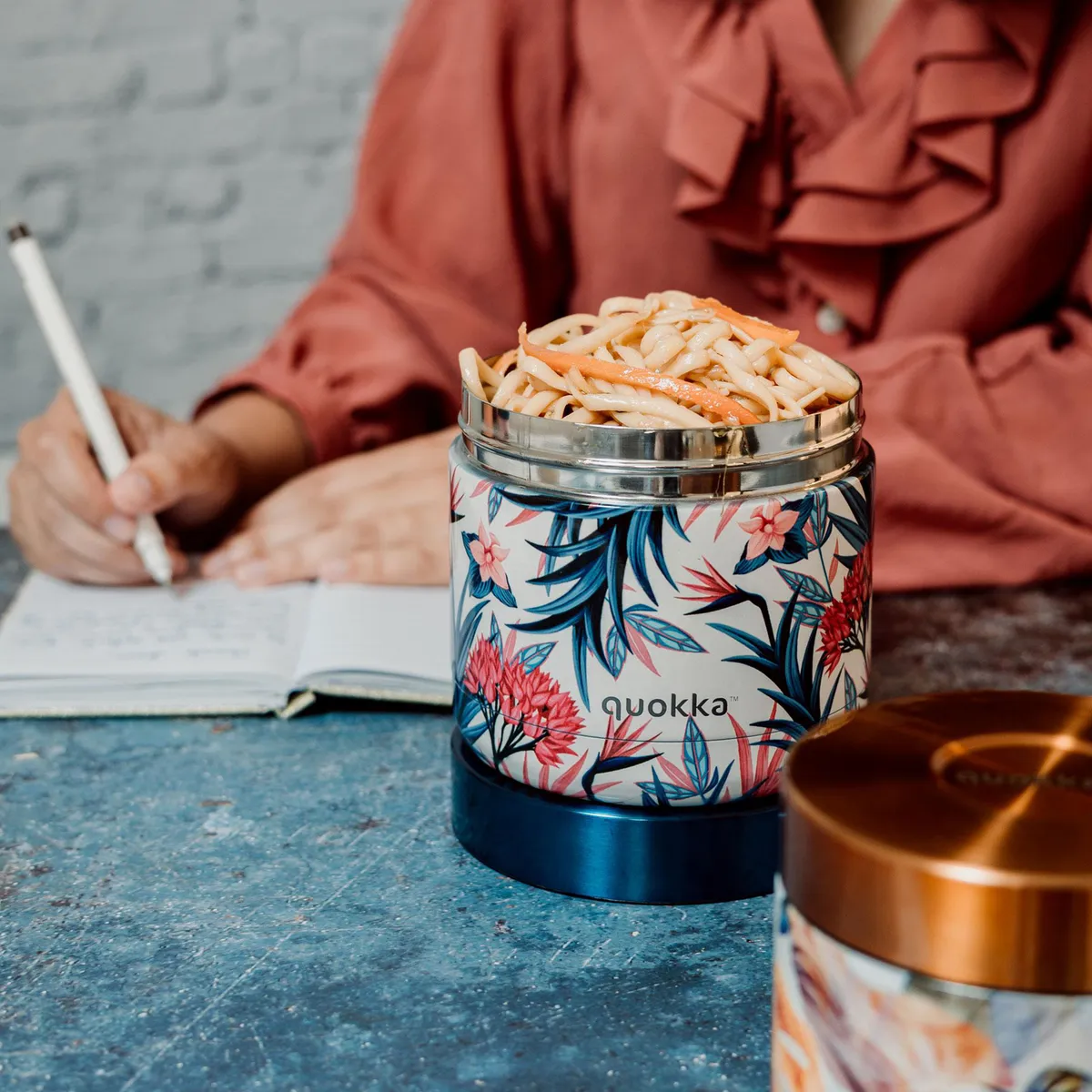 QUOKKA - Termo para Comida Blue Garden 604ml