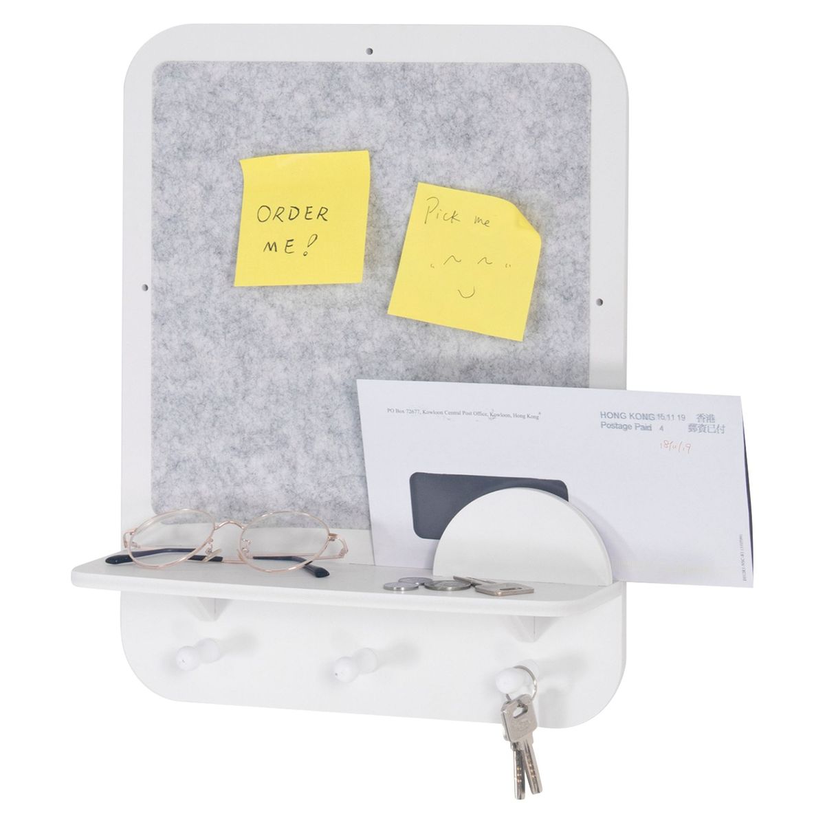 JUST HOME COLLECTION - Organizador Pared Multiuso Blanco