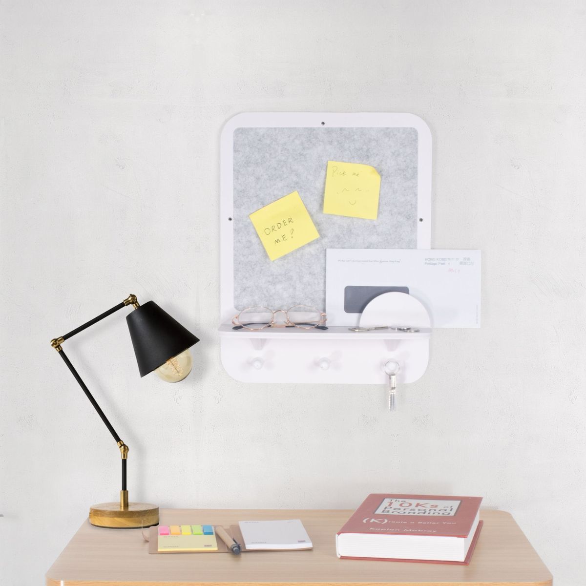 JUST HOME COLLECTION - Organizador Pared Multiuso Blanco