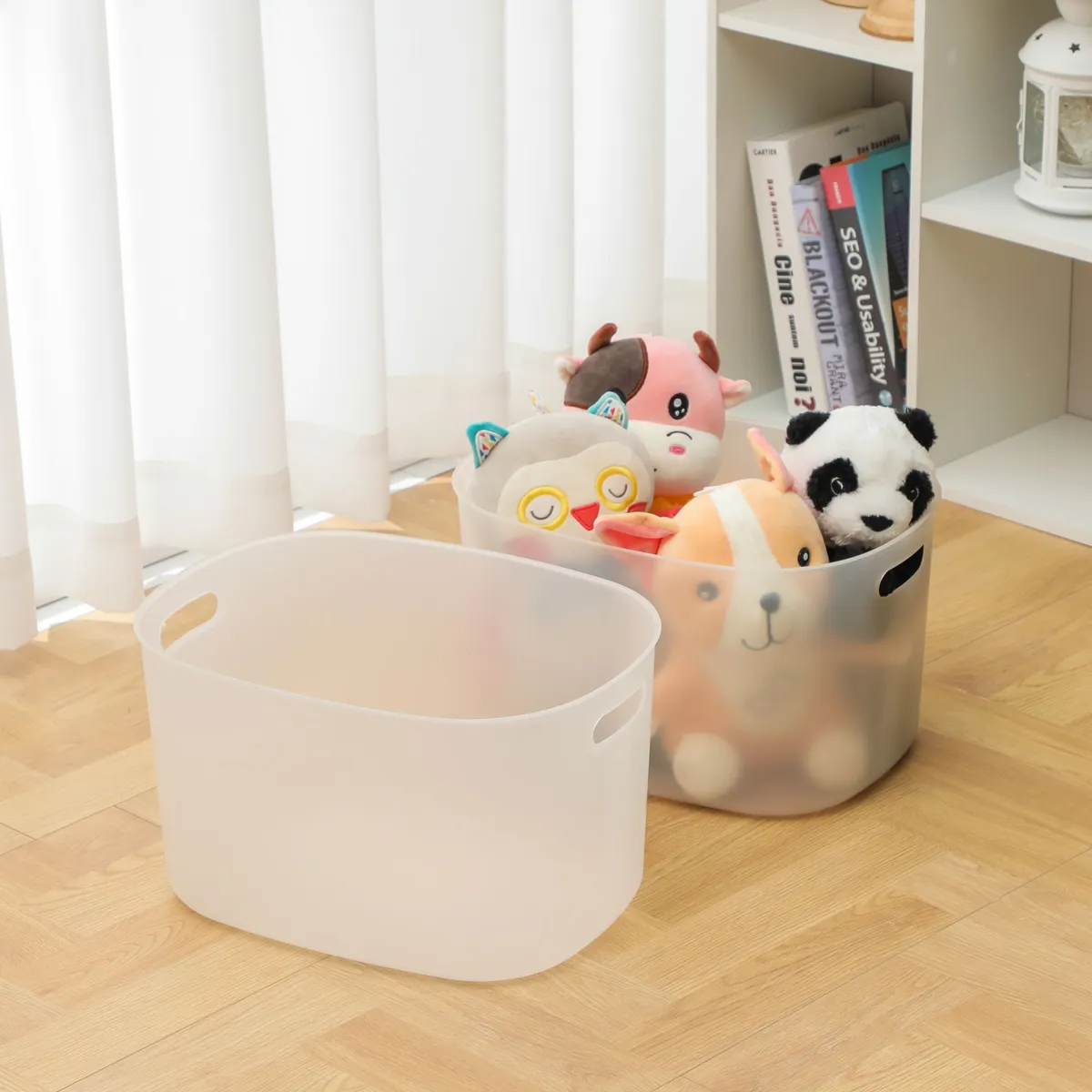 JUST HOME COLLECTION - Set 2 Canasto Plástico Organizador Multiuso 18L