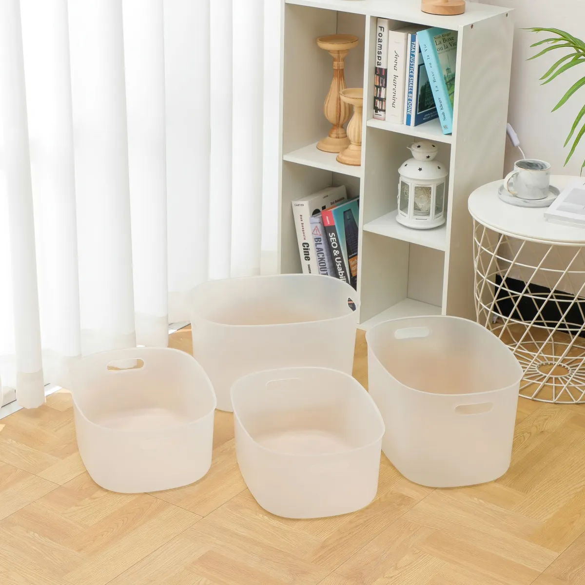 JUST HOME COLLECTION - Set 2 Canasto Plástico Organizador Multiuso 18L