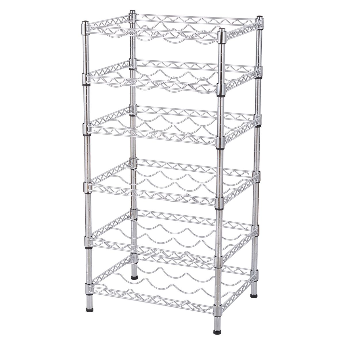 JUST HOME COLLECTION - Estante Organizador Vinera 6 Niveles de Metal Cromado