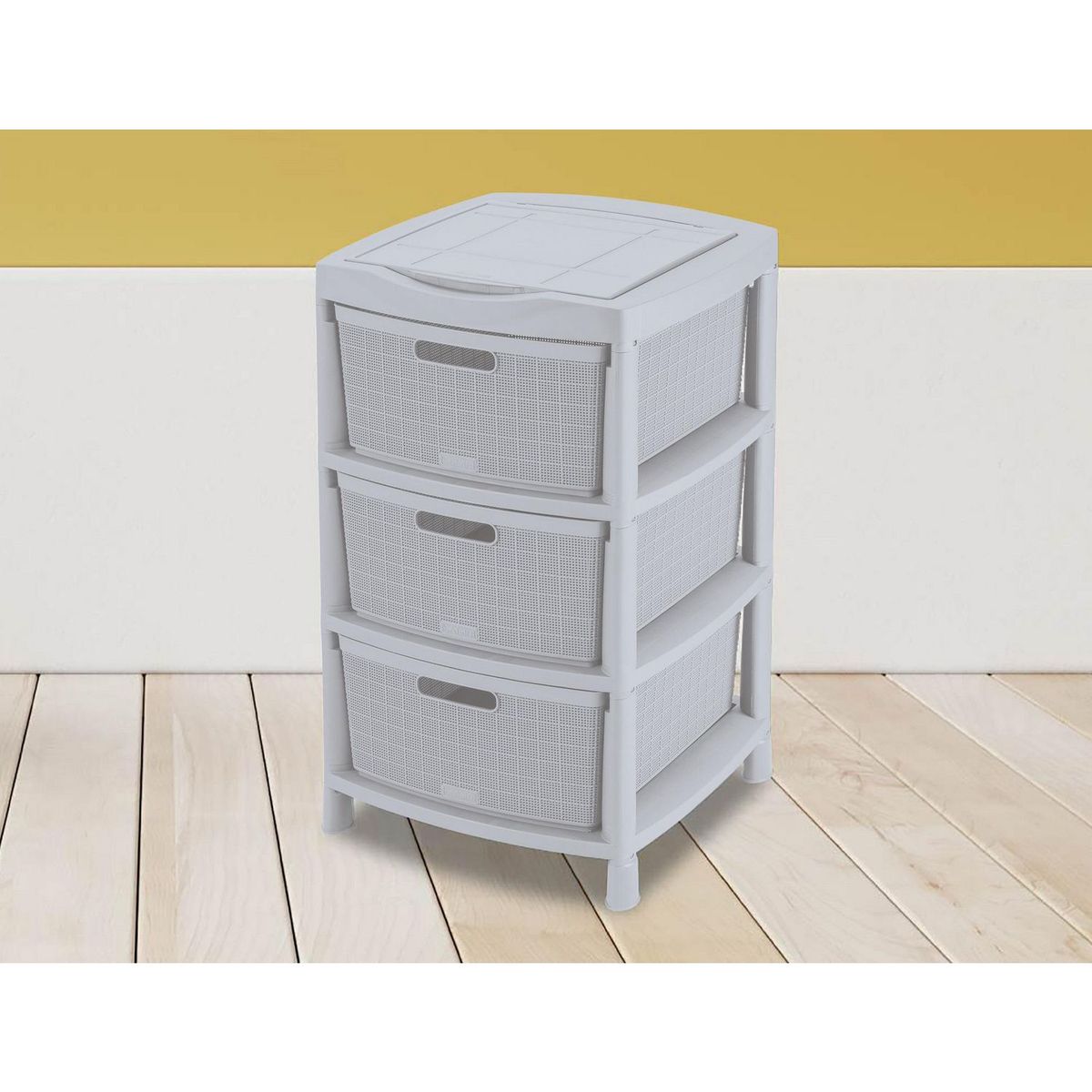 RIMAX - Cajonero con ruedas Plástico Rimax 3 Niveles Gris