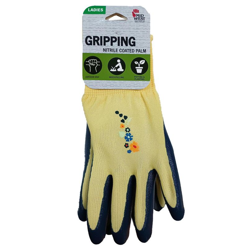 MIDWEST - Guantes para Jardín Poliéster/Nitrilo