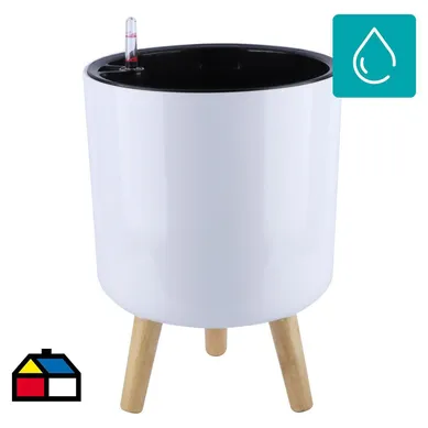 Maceta Auroregante con Patas Blanco 46.5x