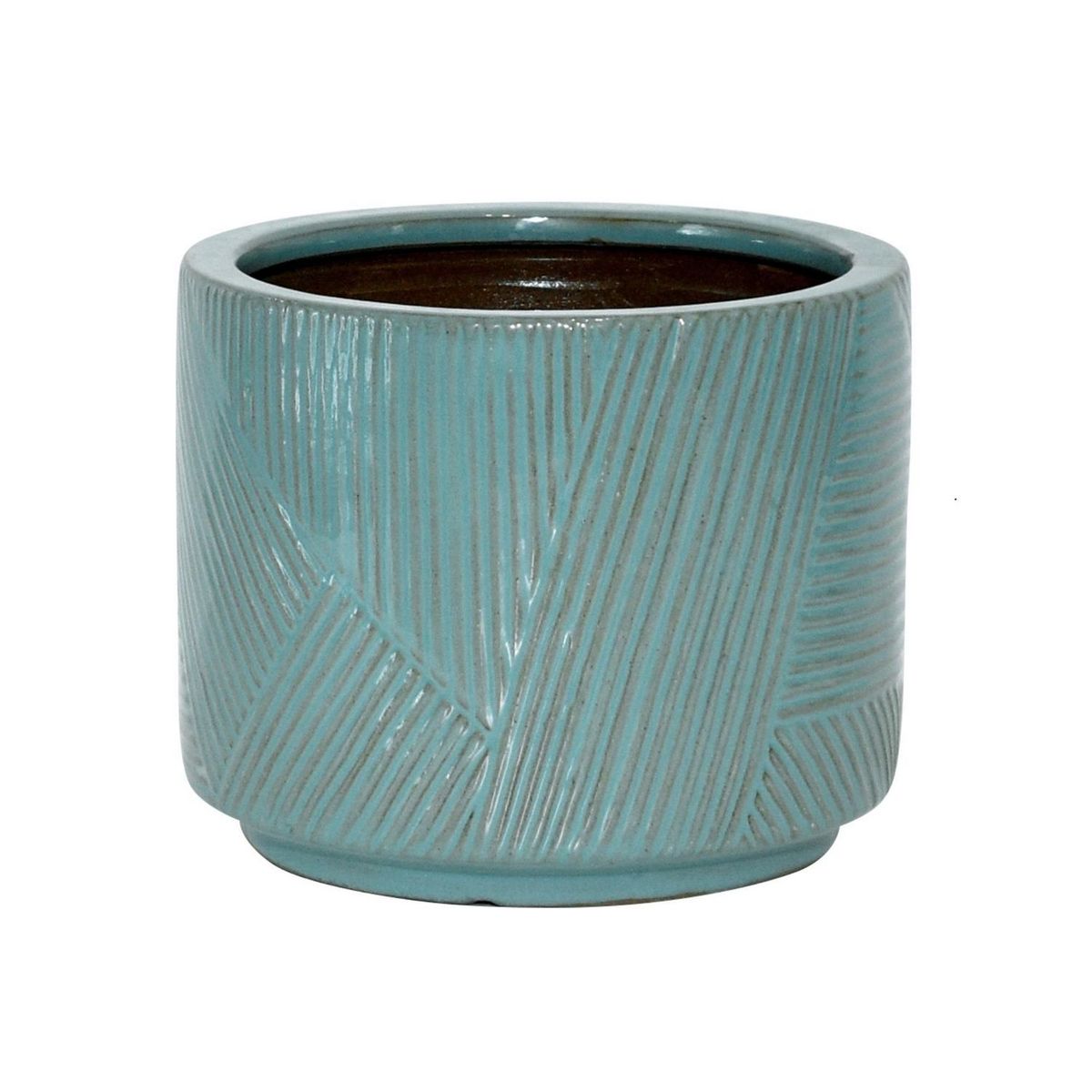 JUST HOME COLLECTION - Macetero Milos Celeste/Gris 19x18