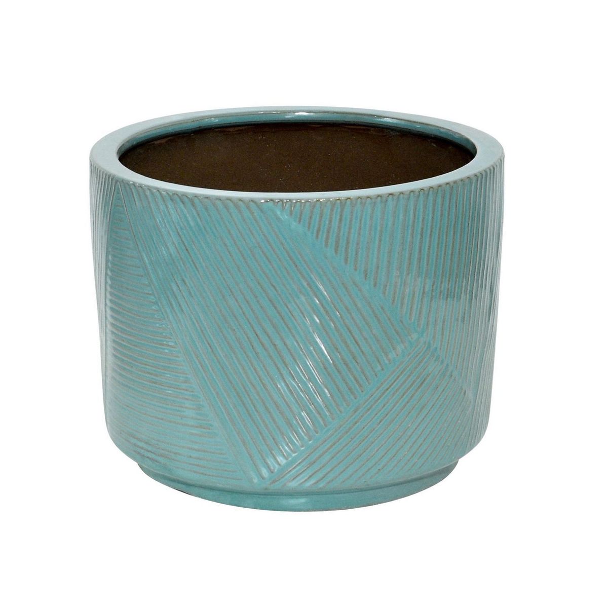 JUST HOME COLLECTION - Macetero Milos Celeste/Gris 33x26