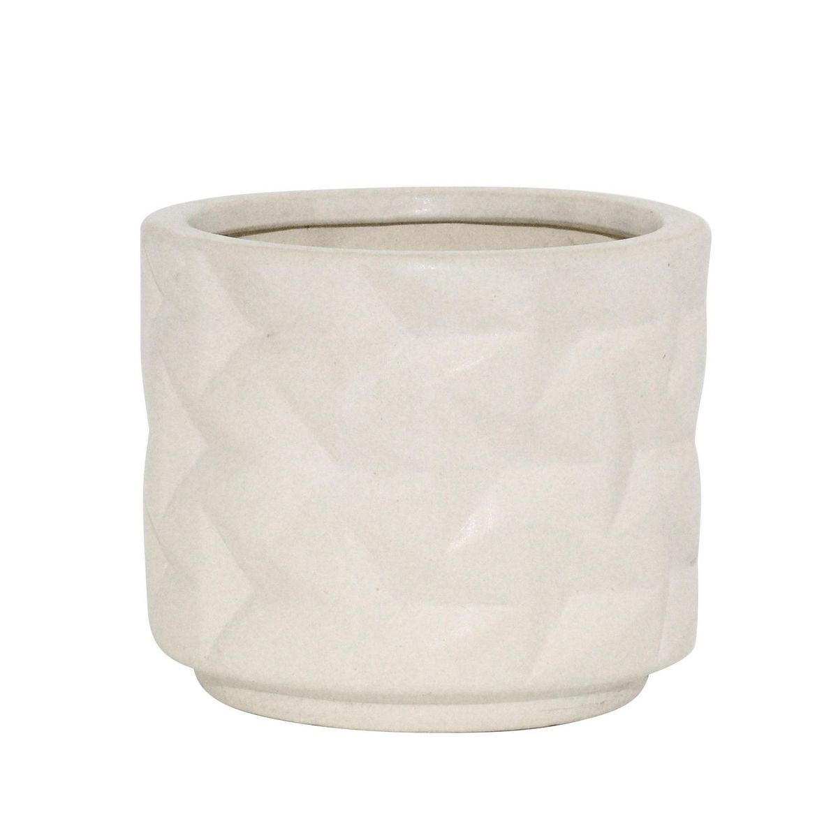 JUST HOME COLLECTION - Macetero Mikonos Blanco 33X26Cm + Macetero Mikonos Blanco 19x18cm + Macetero Mikonos Blanco 26X22Cm