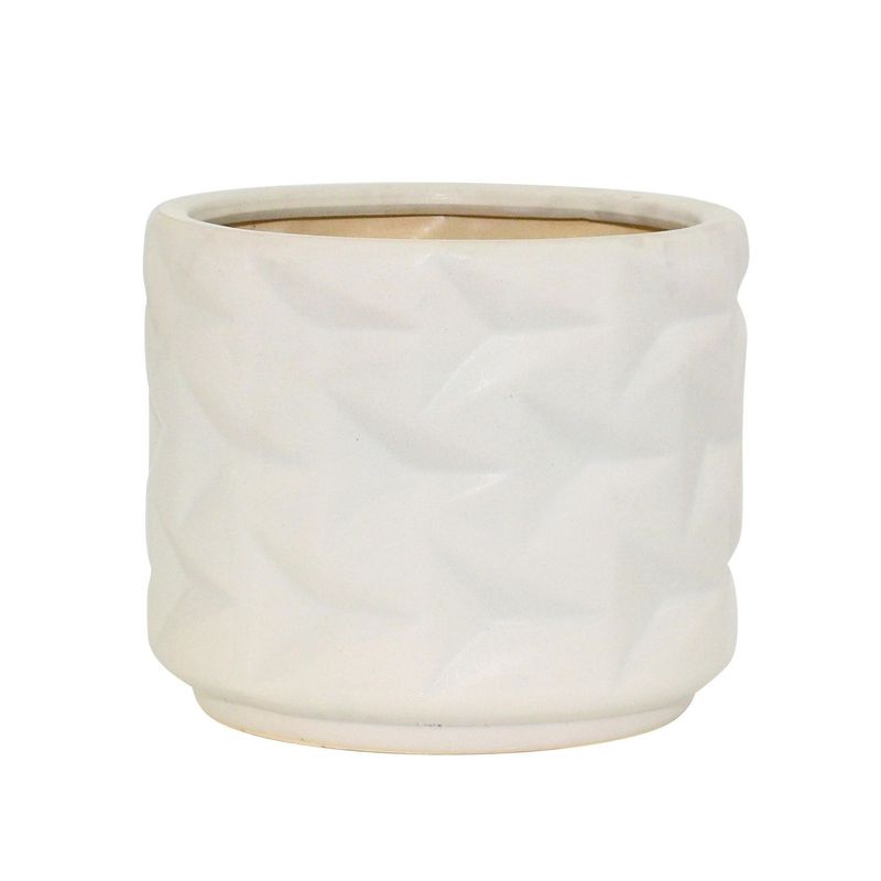 JUST HOME COLLECTION - Macetero Mikonos Blanco 33x26cm