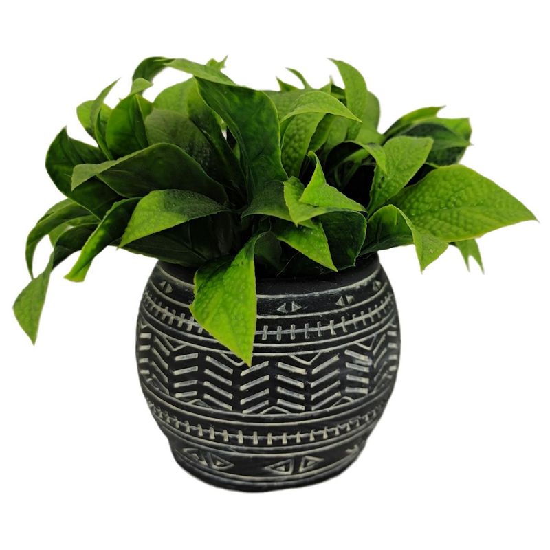 HOMY - Florero B/W con Planta Artificial 13cm