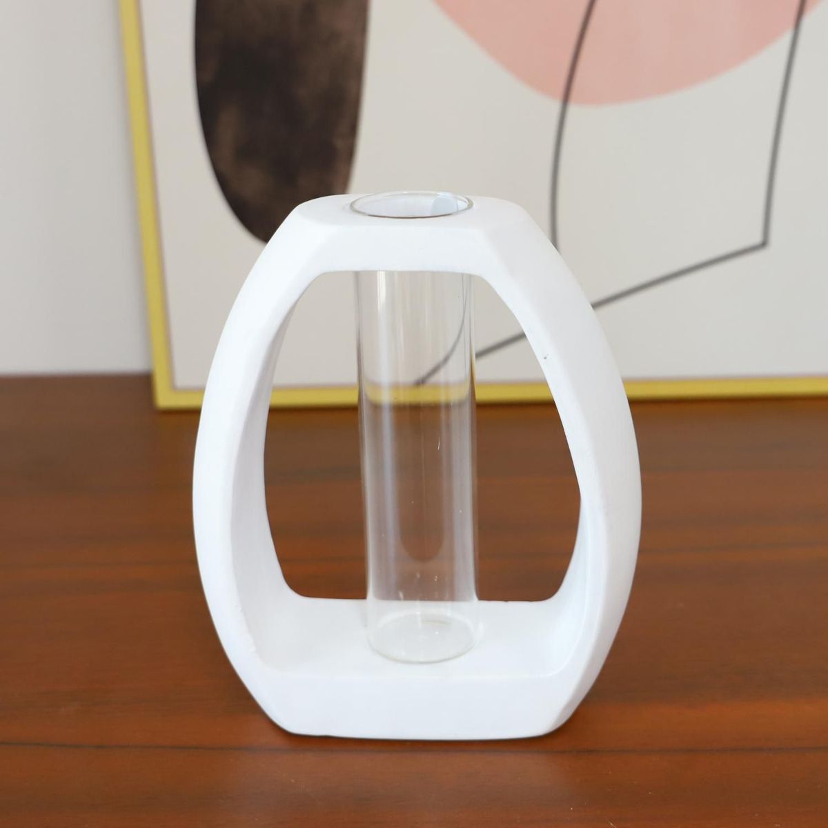 JUST HOME COLLECTION - Florero Tipo Huevo Blanco 18cm