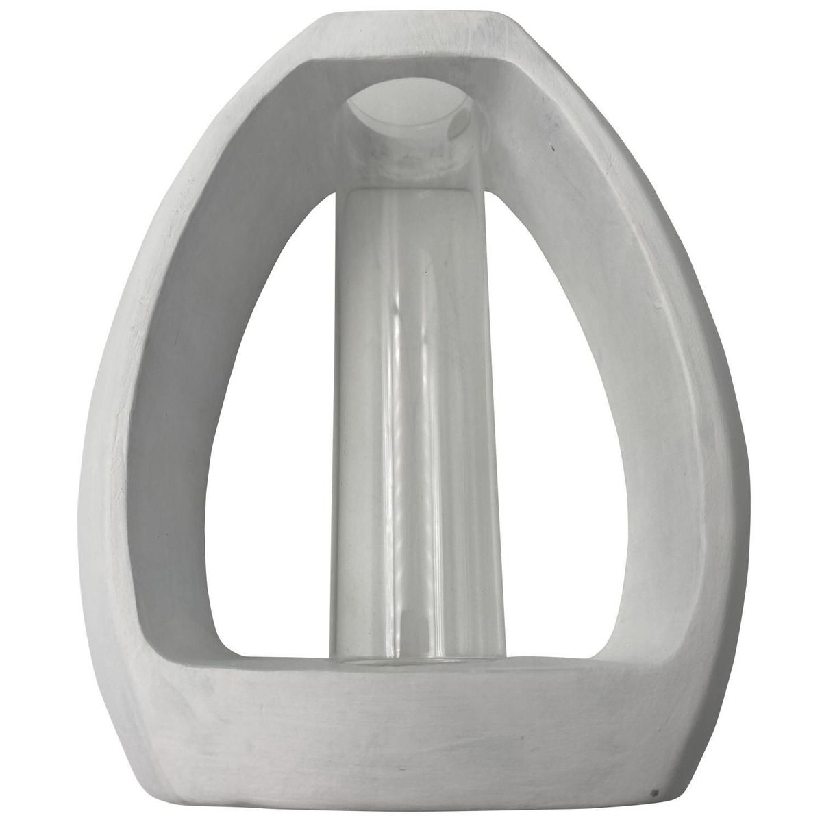 JUST HOME COLLECTION - Florero Tipo Huevo Blanco 18cm