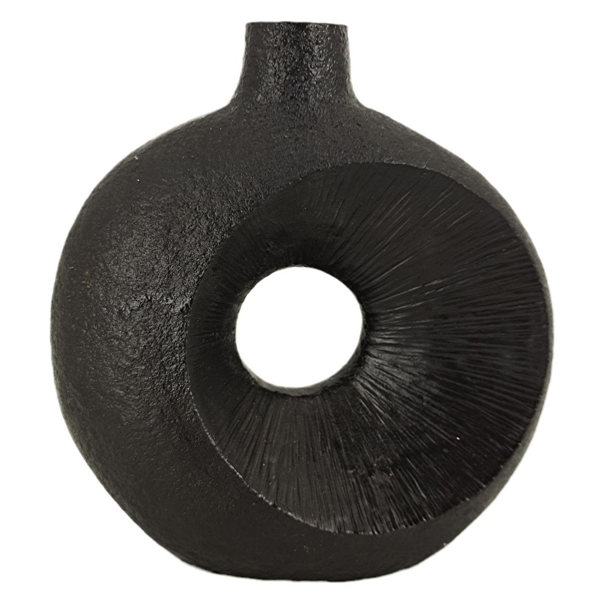 HOMY - Florero Circular Negro 19cm