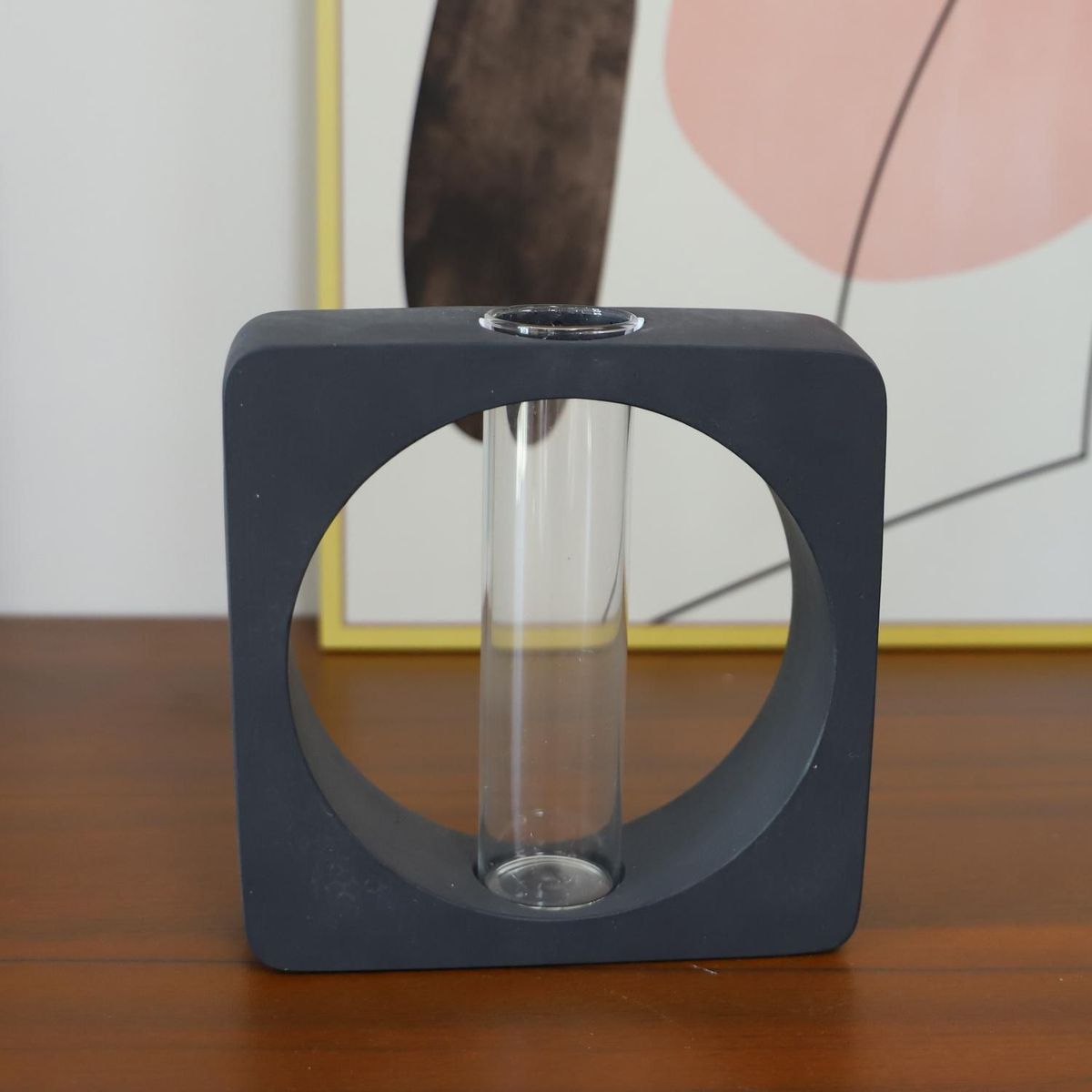 JUST HOME COLLECTION - Florero Tipo Huevo Gris 18cm