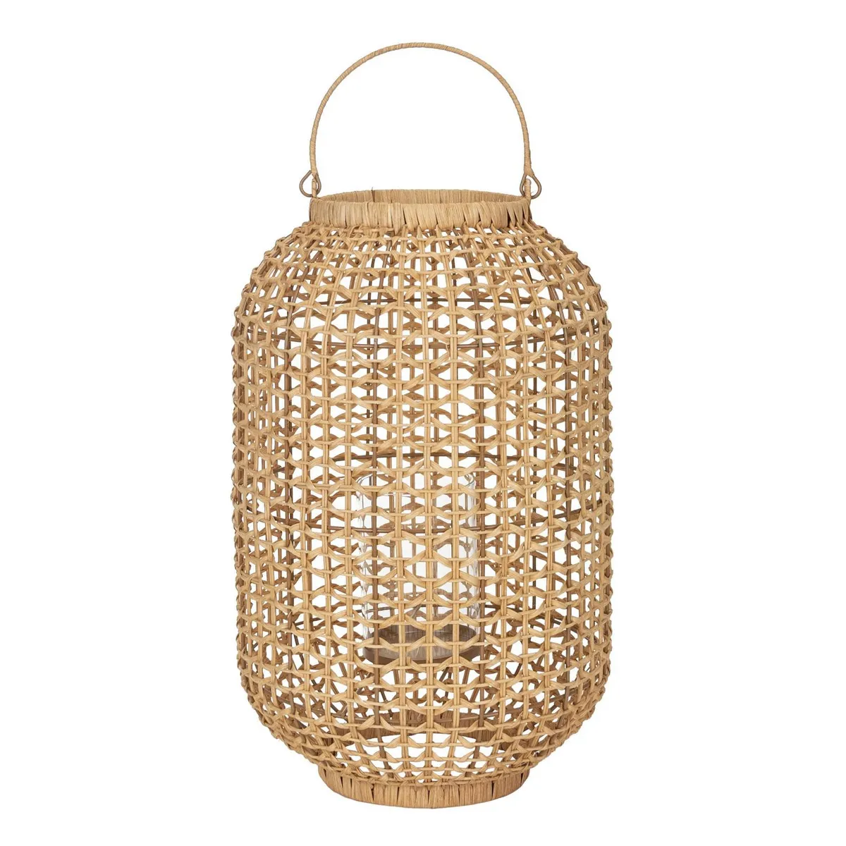 JUST HOME COLLECTION - Portavela Rattan Fibra/Metal 49cm