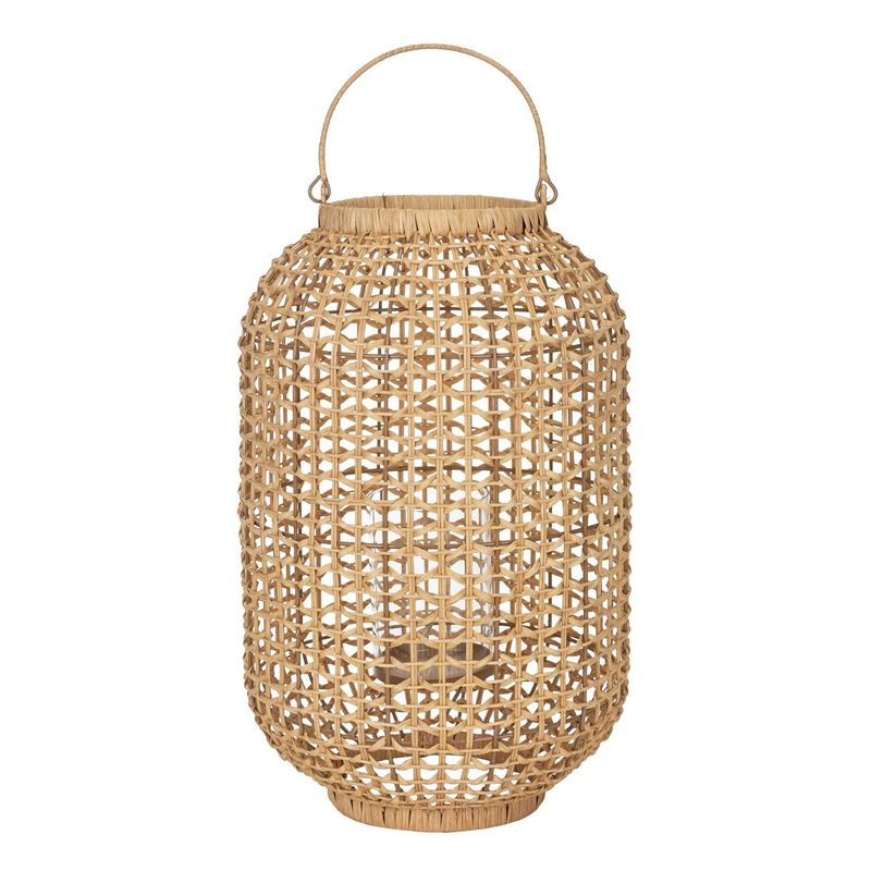 JUST HOME COLLECTION - Portavela Rattan Fibra/Metal 49cm