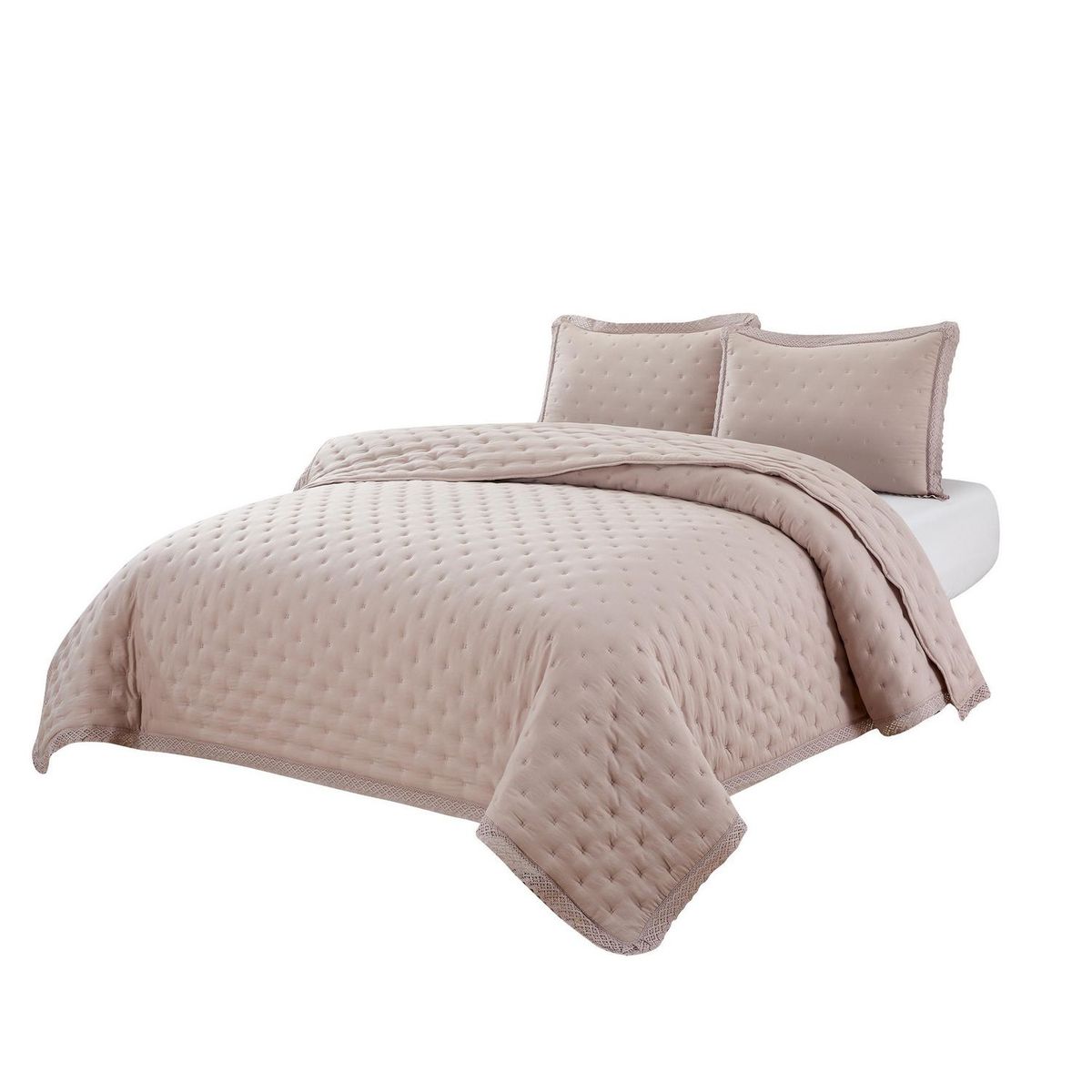 HOMY - Cubrecama Queen Soft Rosado