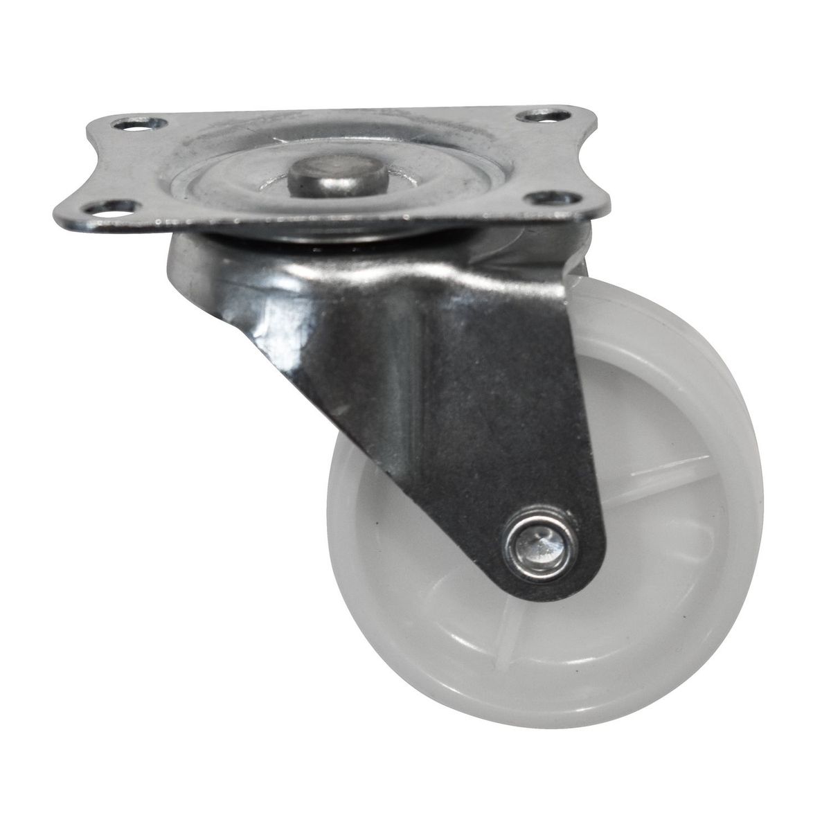 FIXSER - Rueda Giratoria Galvanizado con Blanco 1 1/2" 25Kg