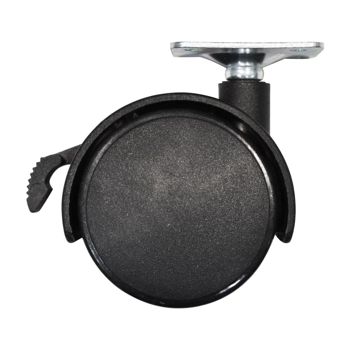 FIXSER - Rueda de Nylon Giratoria con Freno 2" Negro 20Kg