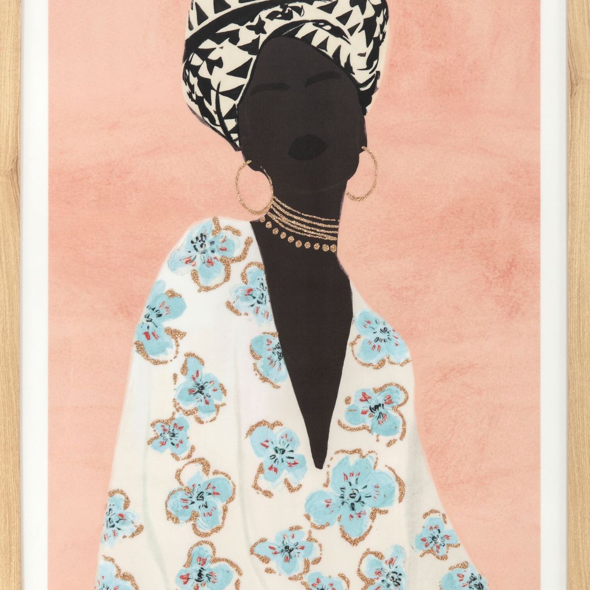 HOMY - Cuadro Cuadro Africana Pastel2 52X62