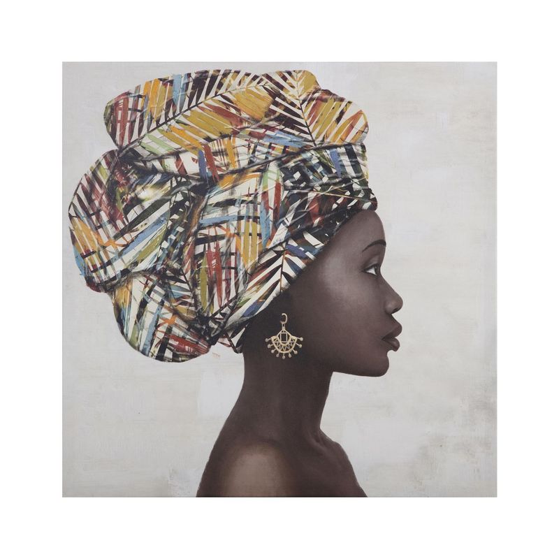 HOMY - Cuadro Canvas African Multi1 60X60 CM