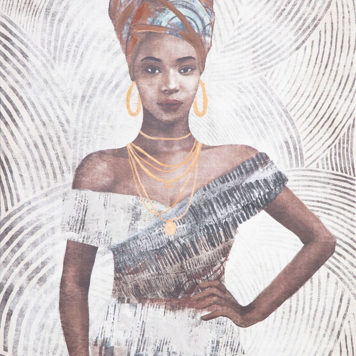 HOMY - Cuadro Canvas Africana Body 80X100 CM