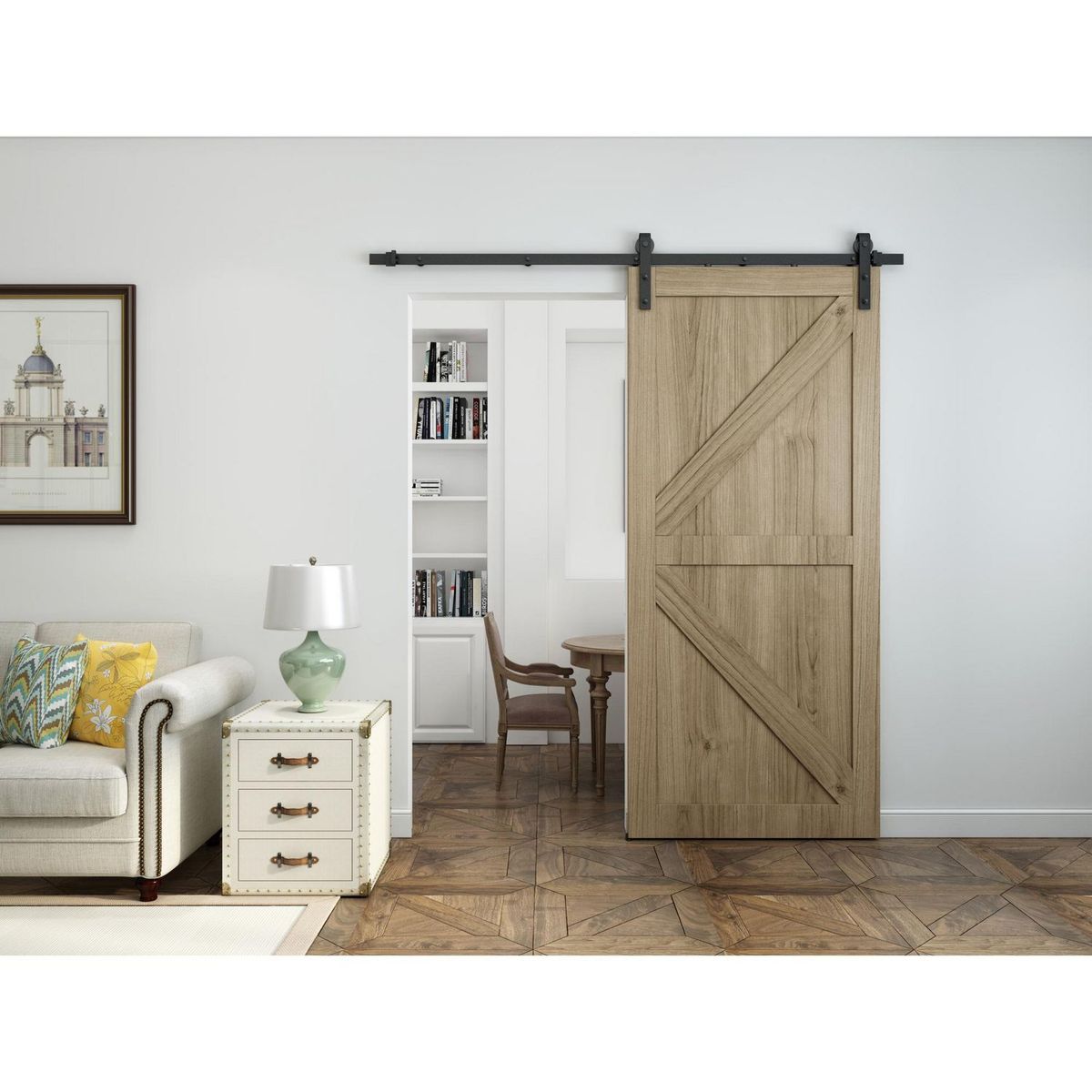 HOLZTEK - Kit Corredera Puerta Negro Mate