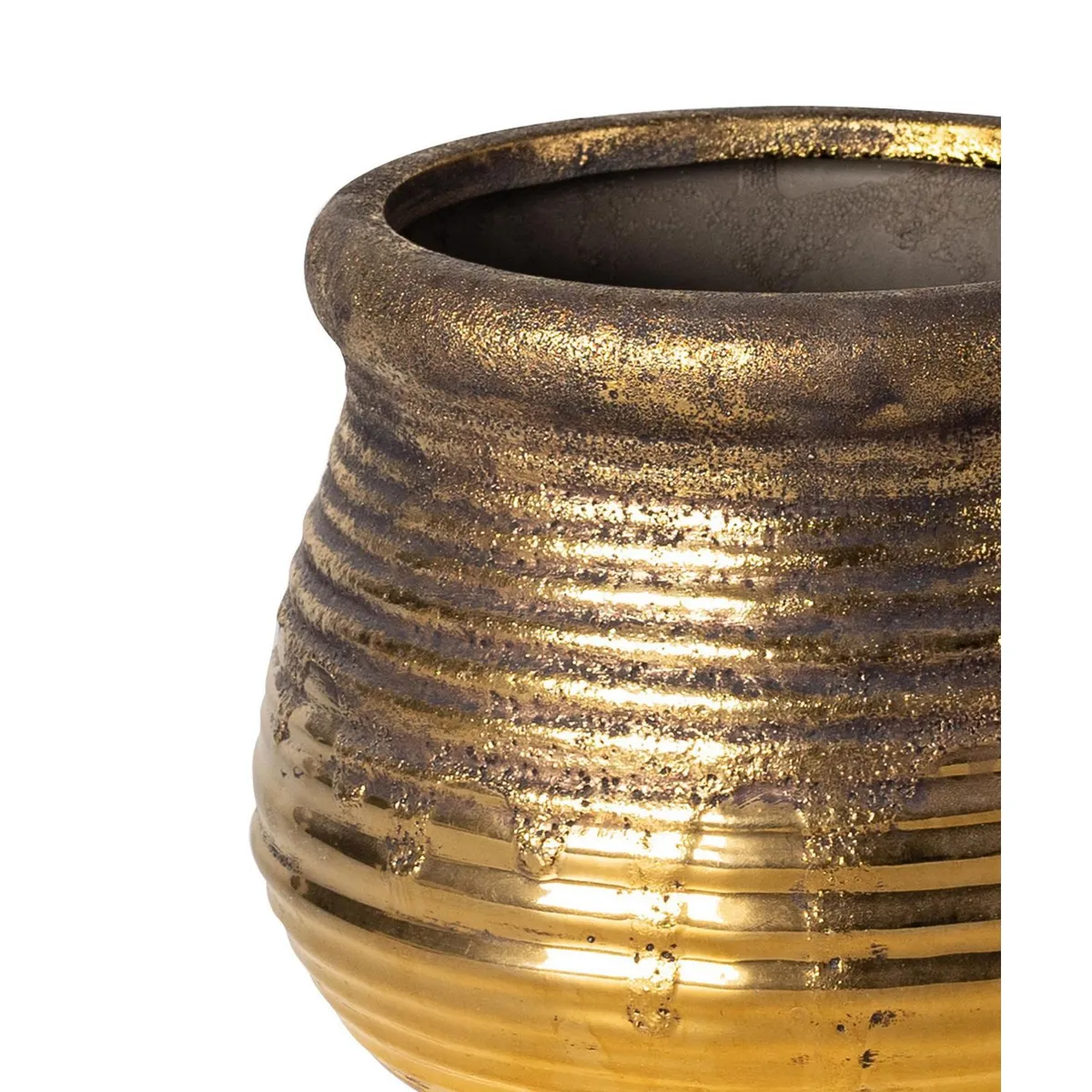 JUST HOME COLLECTION - Maceta Dorada 19x15cm