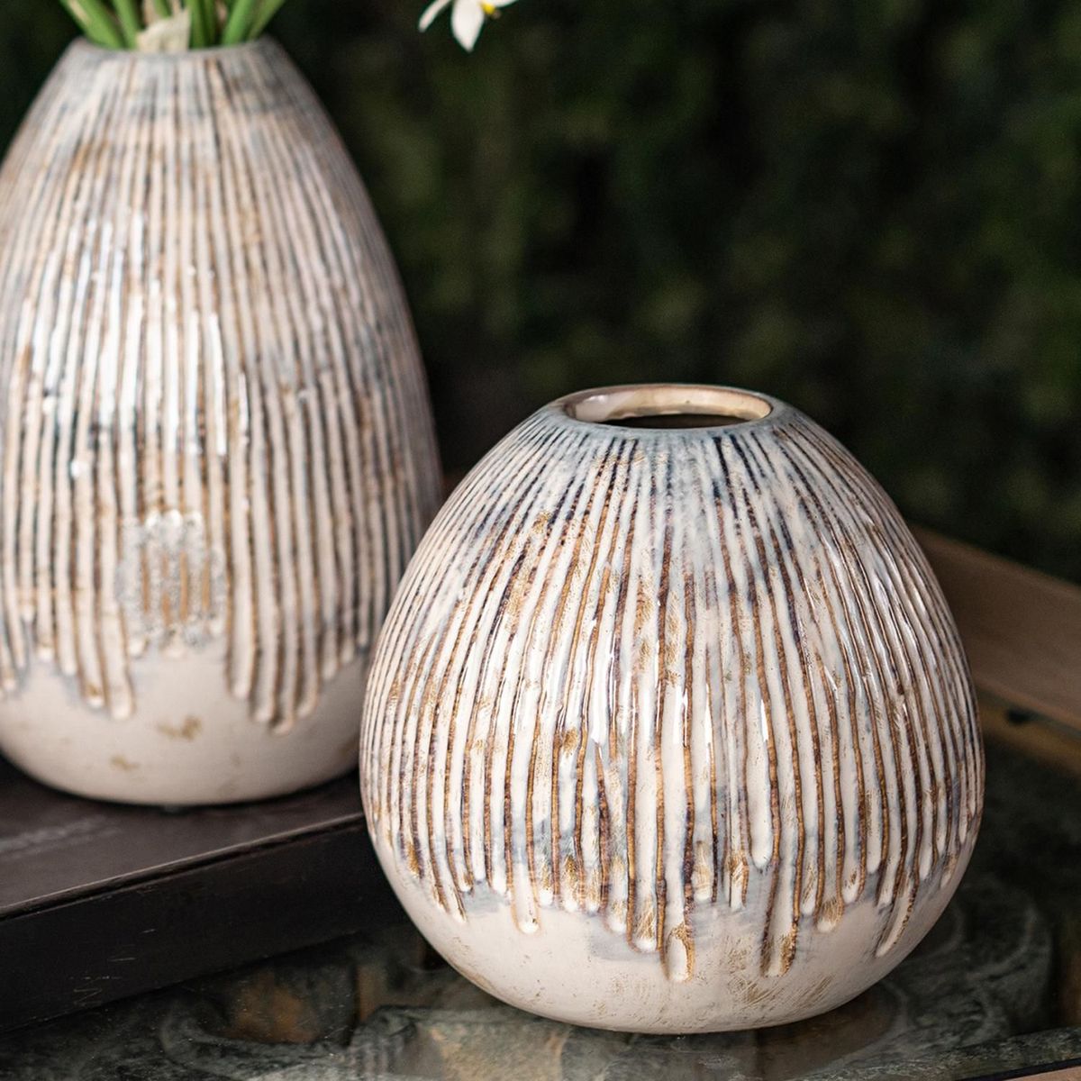 JUST HOME COLLECTION - Florero Samui Ancho 18x17cm