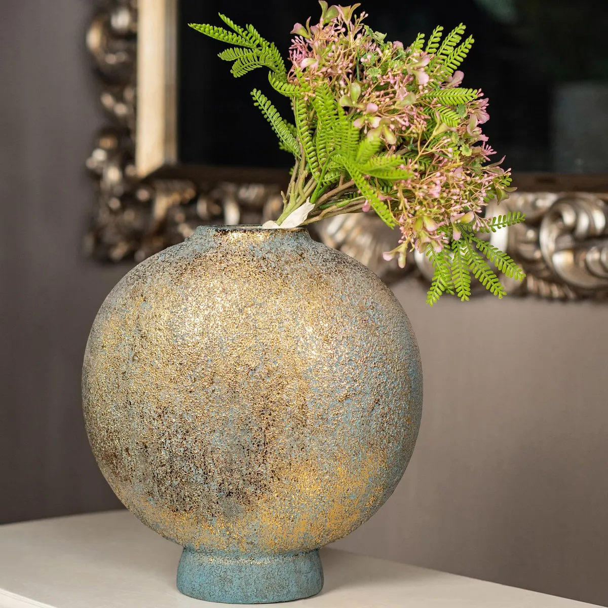 JUST HOME COLLECTION - Florero Redondo Bicolor 13x29cm