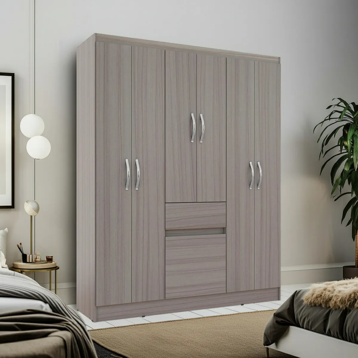 CASA BONITA - Ropero 6 Puertas 1 Cajones 1 Zapatera