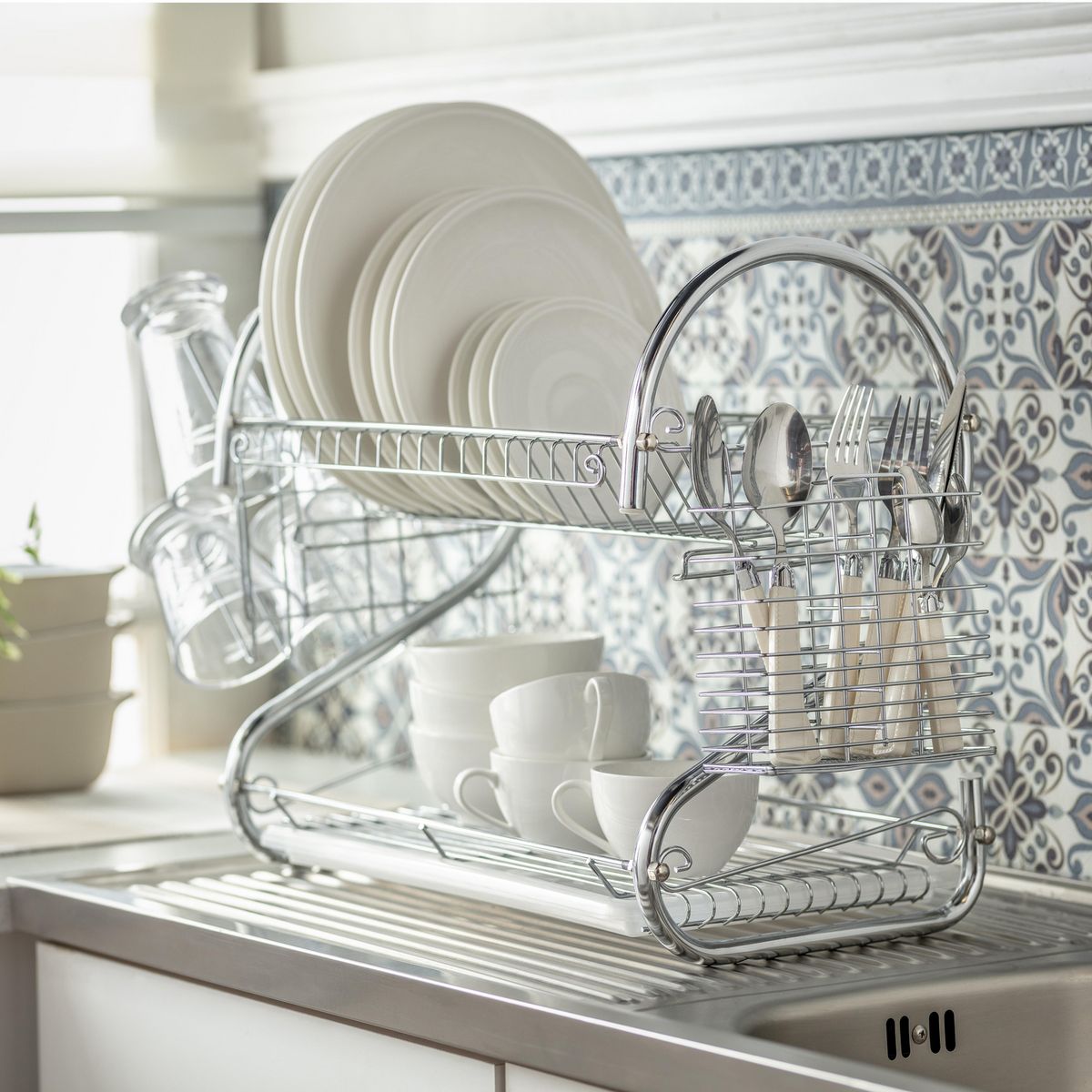 JUST HOME COLLECTION - Secaplatos 2 Niveles