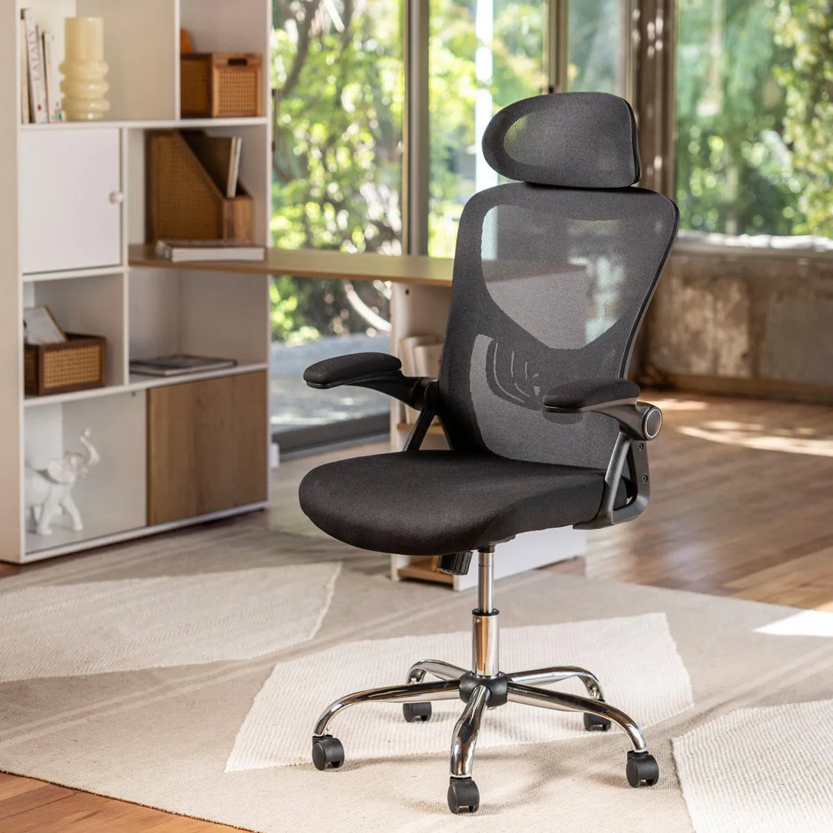 JUST HOME COLLECTION - Silla Ergonómica De Escritorio Kristen Negra