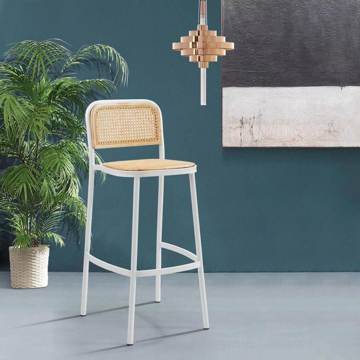 JUST HOME COLLECTION - Silla Bar Camber Rattan