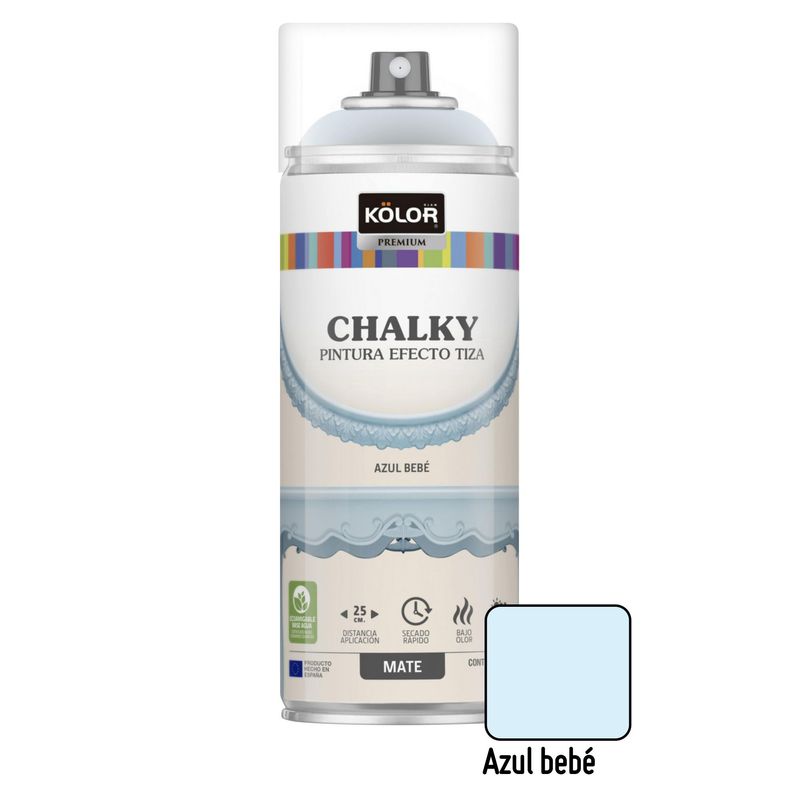 KOLOR - Kolor Chalky Spray Azul Bebé 400Ml