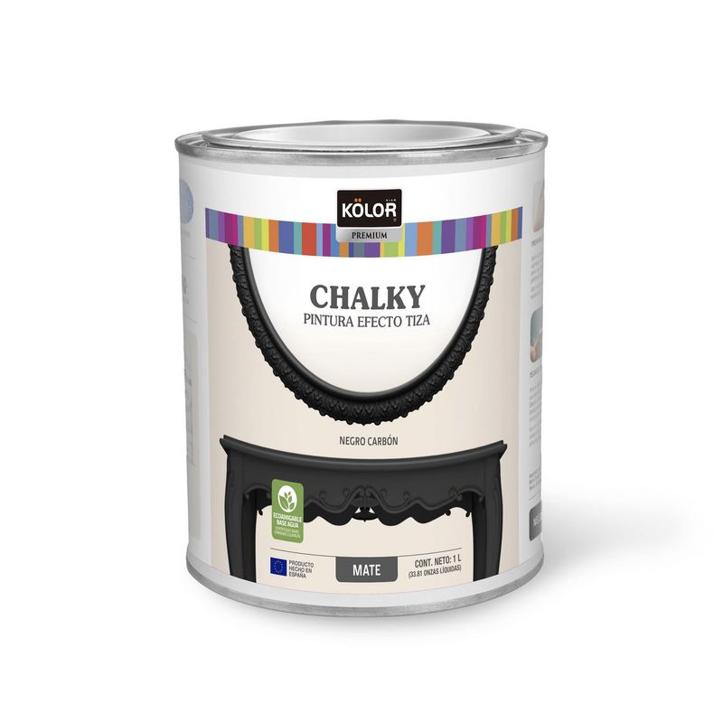 KOLOR - Kolor Chalky Brush Negro Carbón 1L