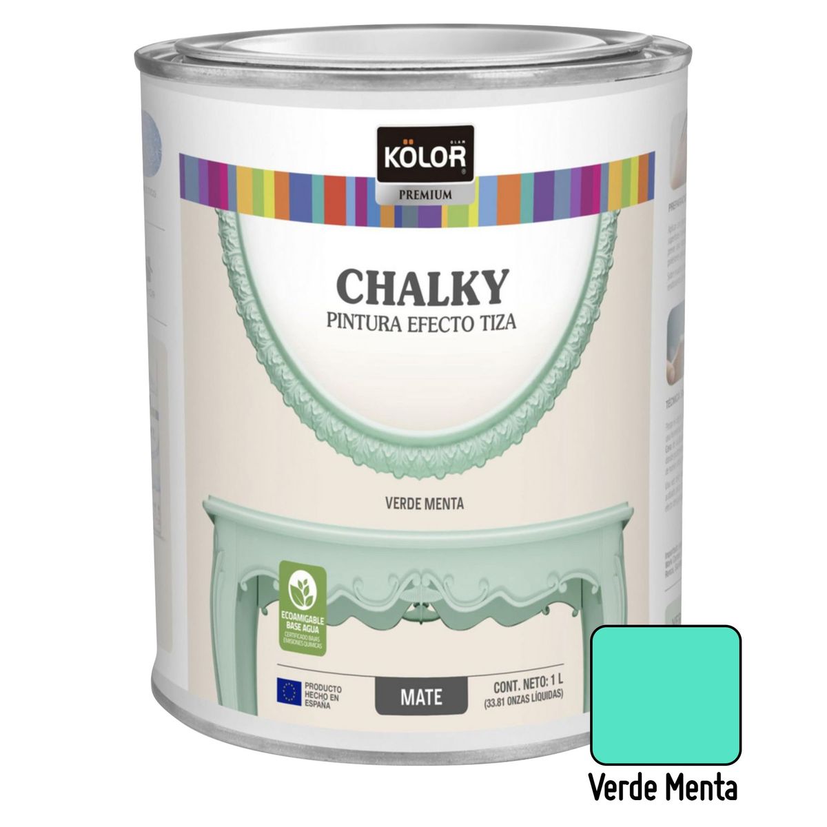 KOLOR - Kolor Chalky Brush Verde Menta 1L