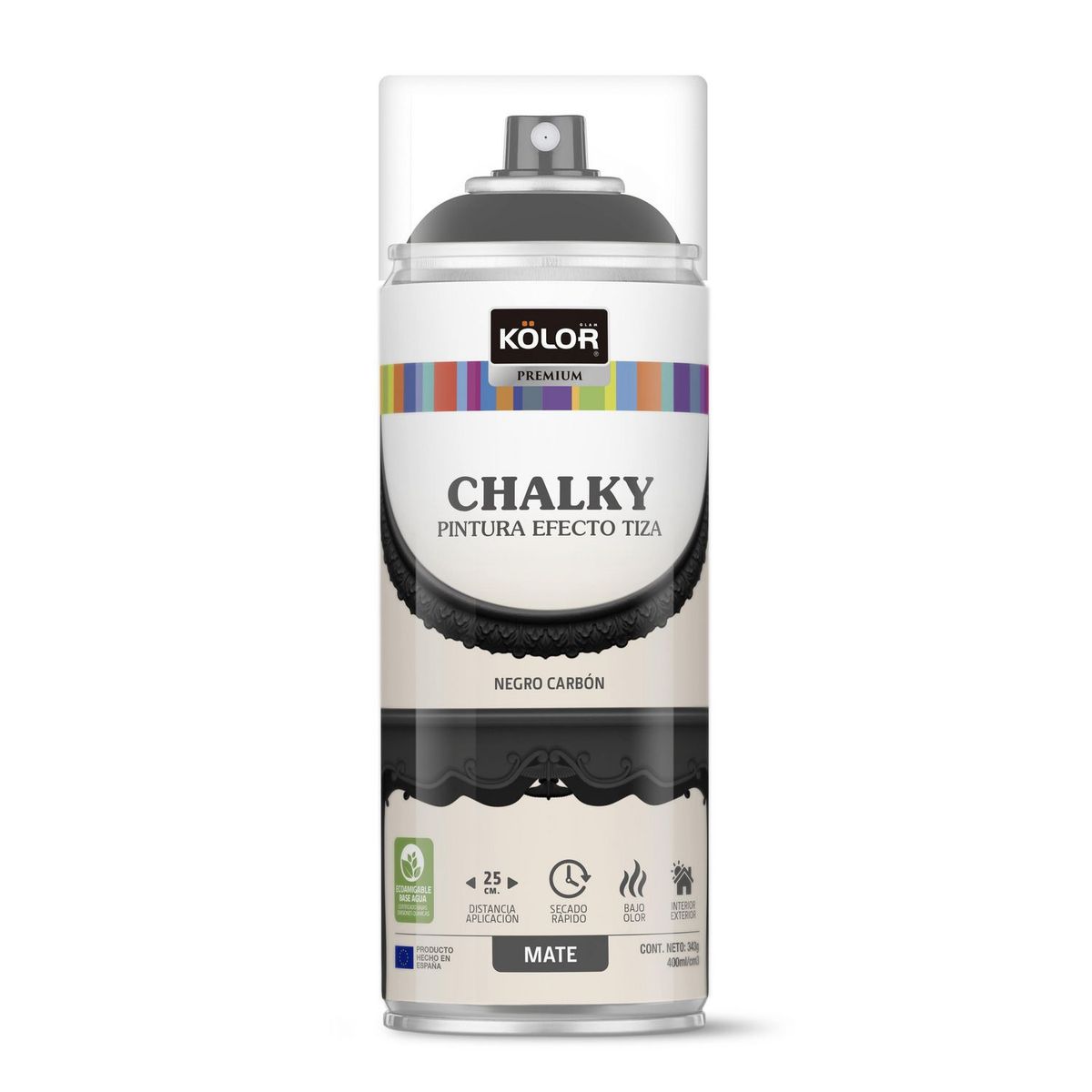 KOLOR - Kolor Chalky Spray Negro Carbón 400ml