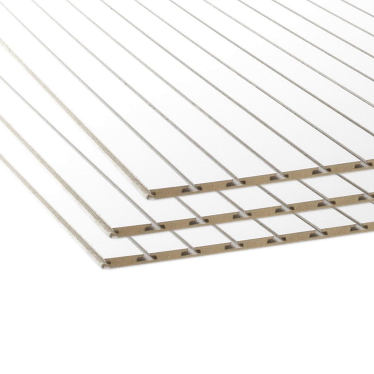 TIMBERMAC - Tablero Ranurado MDF 18mm 4x8 Blanco