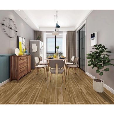 Porcelanato Caf� Maderado 20X100cm 1m2 Woody Veta Brillo