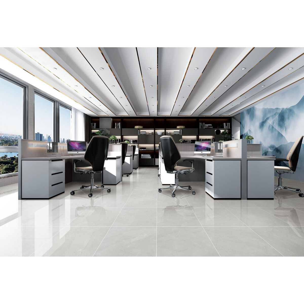 HOLZTEK - Gres Porcelanico Gris Cementicio 60x60cm 1.44m2