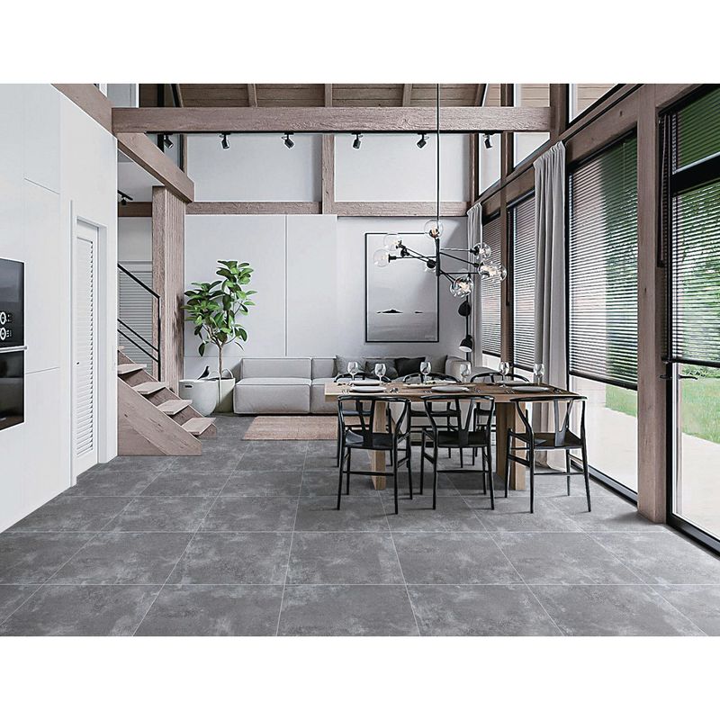 HOLZTEK - Gres Porcelánico Rústico Gris Oscuro 60x60 1.44 m2