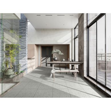 Gres Porcelanico Blanco Negro Rustico 60x60cm 1.44m2