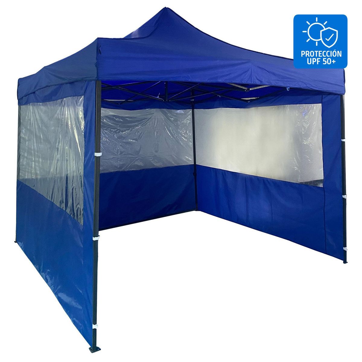 JUST HOME COLLECTION - Toldo Plegable con Pared 3x3m Protección UPF 50+ Azul