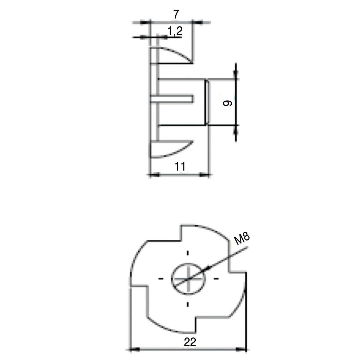FIXSER - Set 4 Und Tuerca Clavar M8