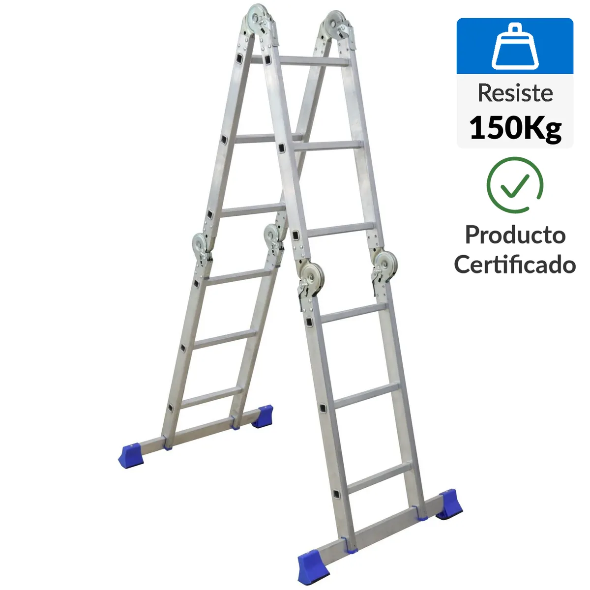 KARSON - Escalera Articulada de Aluminio 12 pasos