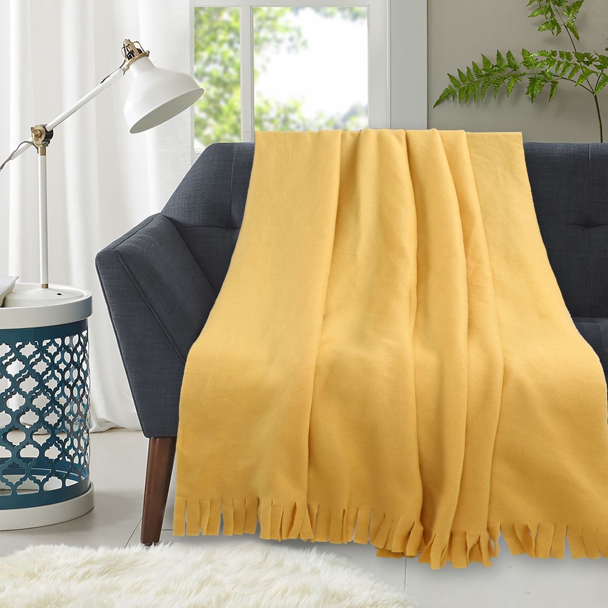 HOMY - Manta Polar 120x150 Mostaza