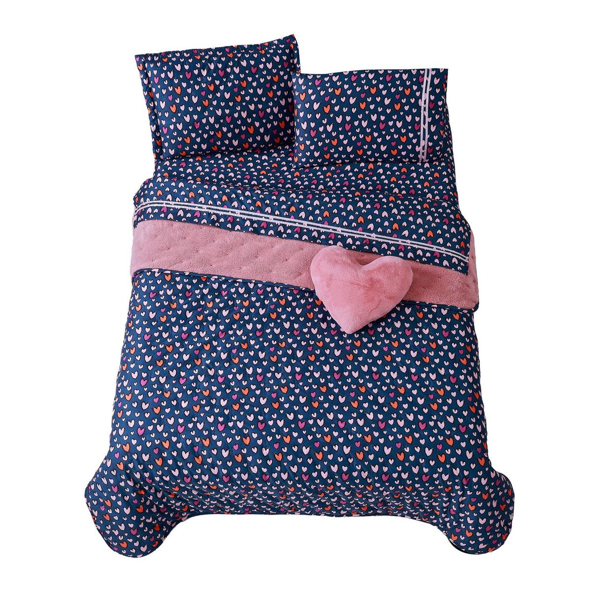 HOMY - Set Quilt + Sábana + Cojín Nina 1.5 Plazas
