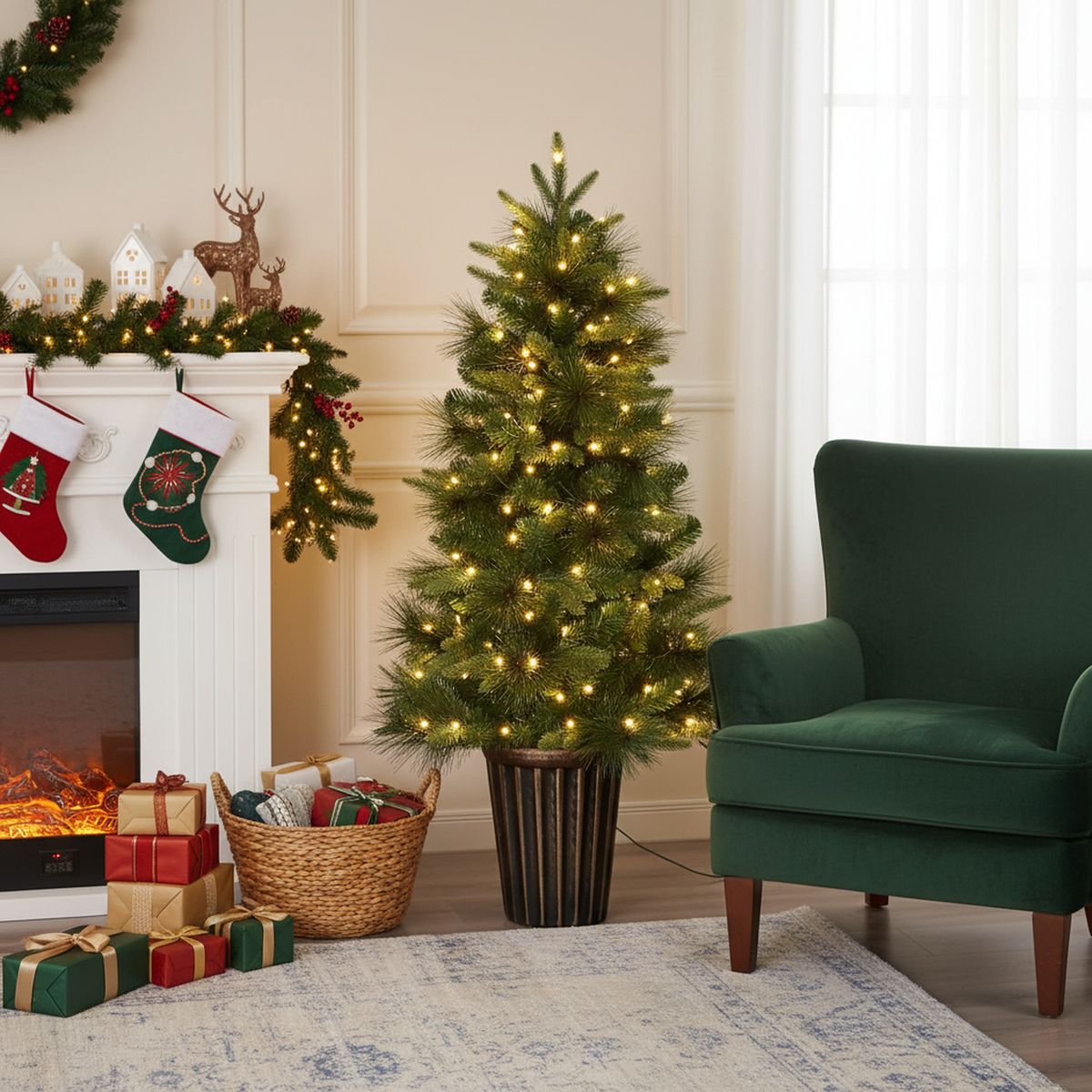 DEAR SANTA - Árbol de Navidad 120cm Maceta Verde