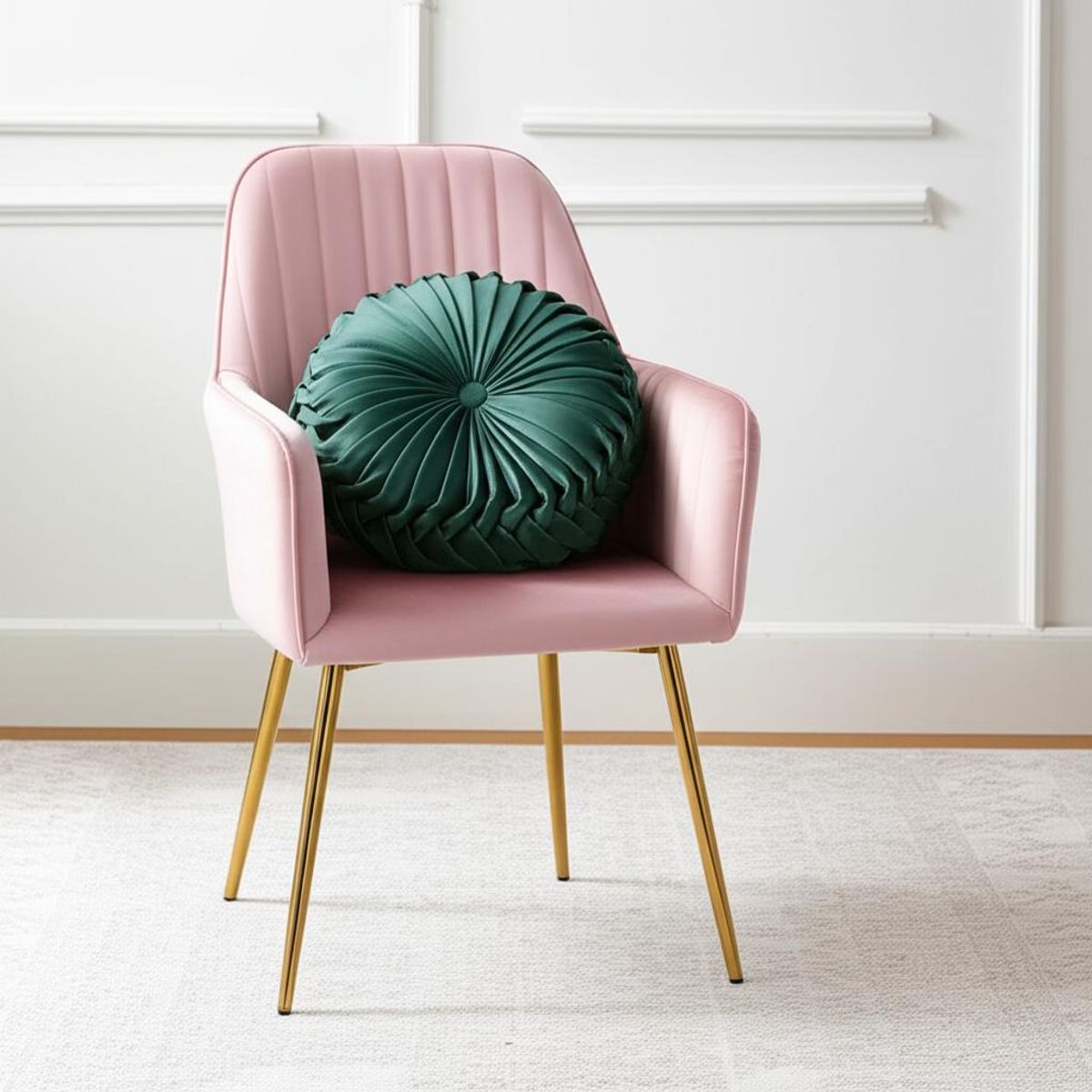 JUST HOME COLLECTION - Cojín Velvet Verde Bot 45cm